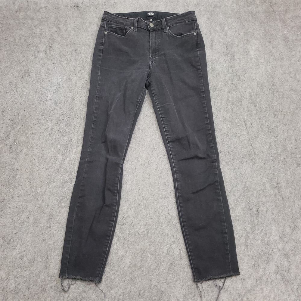 Paige Jeans Womens 27 Black‎ Skinny High Rise Jeggings Denim Stretch Ladies